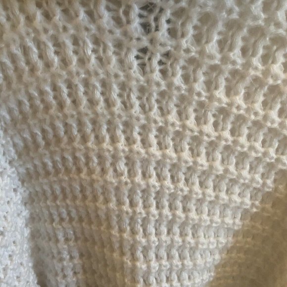 Express White Knit Turtleneck Jumper Chunky Sweater Long Sleeve Large NWT - Picture 6 of 11